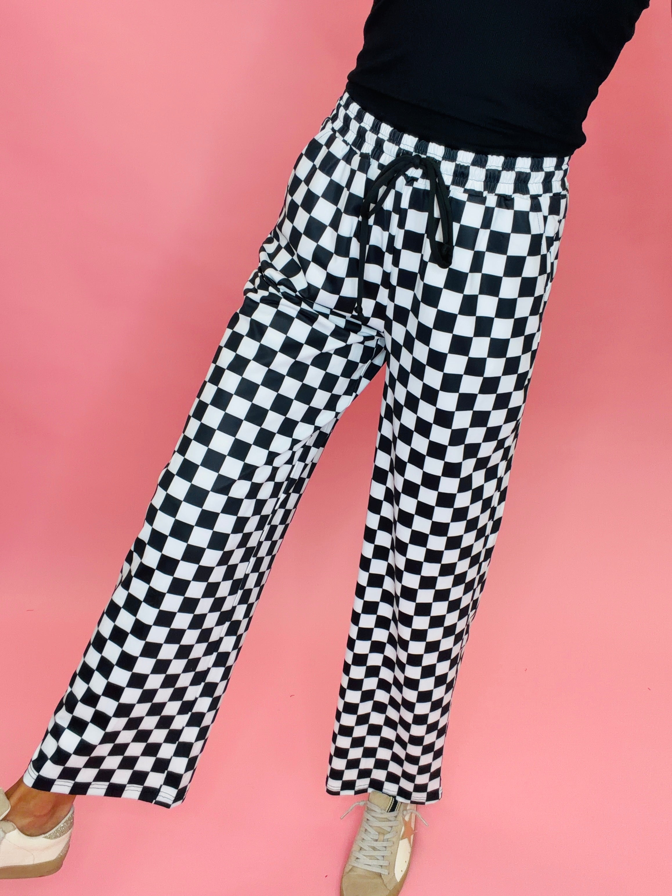 Fast lane checkered pants – Twisted Sis Boutique