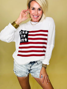  Preorder ships mid may/ Americana flag sweater