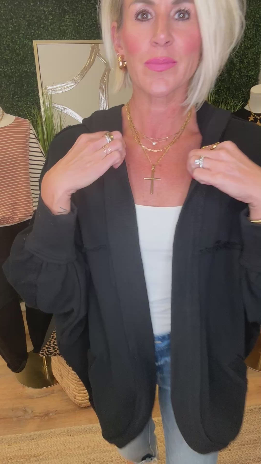 The janely hoodie cardigan