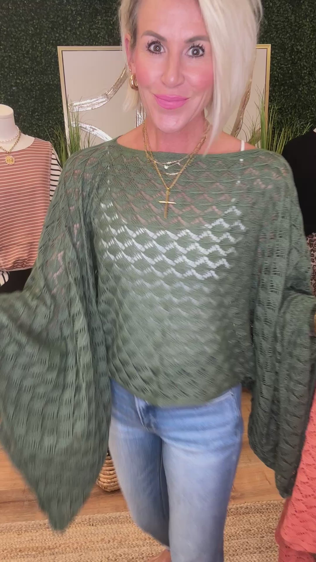 Free spirit bell sleeve top