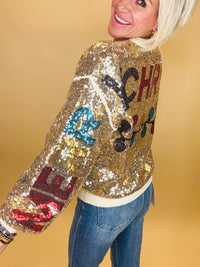 Ready for the holidays sequin sweater
