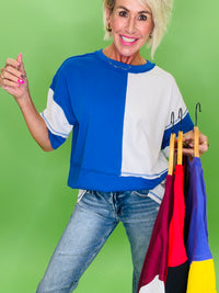 Catch the ball color block top/ 4 colors