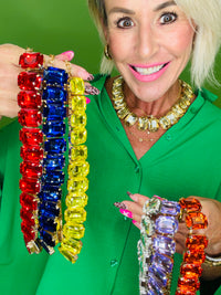 Saturday sparkle gem necklace/ 7 colors