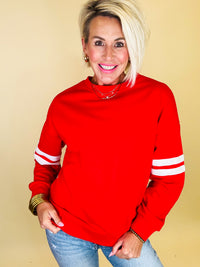 Bleacher babe sweatshirt- red