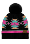 Southwest pom beanie