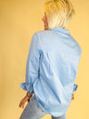 The promise button top blue