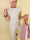 Sunny beach stroll stripe set