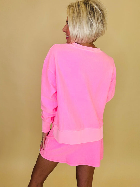 The Bellamy corded skort set pink