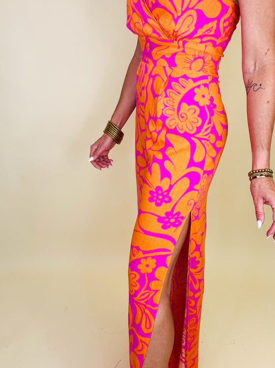 Sunset sizzle halter jumpsuit