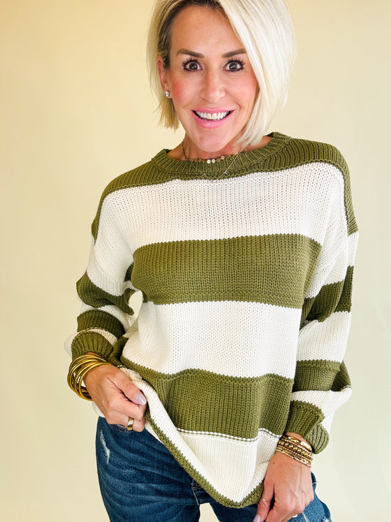 The kadie stripe knit sweater