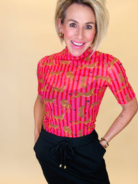 Kora Short Sleeve Mesh Top Savanna Soirée