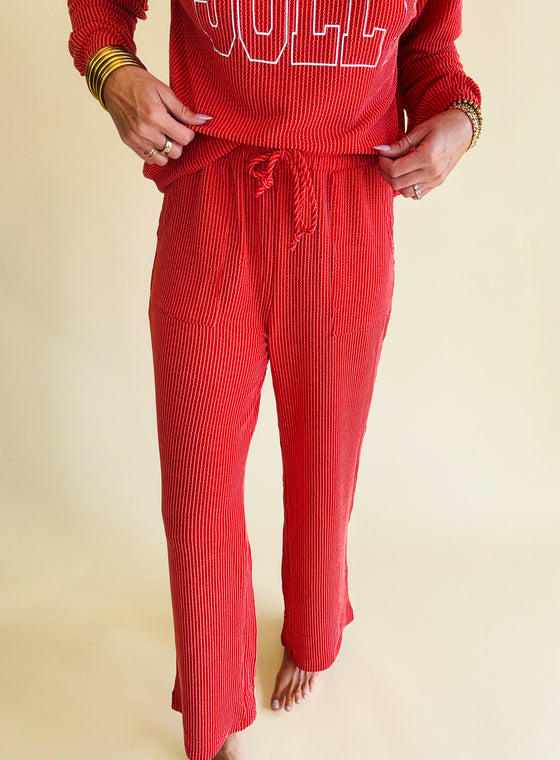 Christmas ribbed pj sets