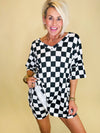 Joy biker set black/ white checkered