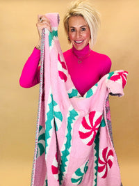 Pink wintermint blanket