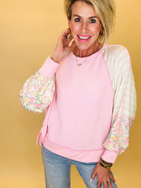 Blushing meadow patch top
