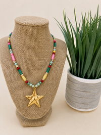 Star statement  Beaded Necklace