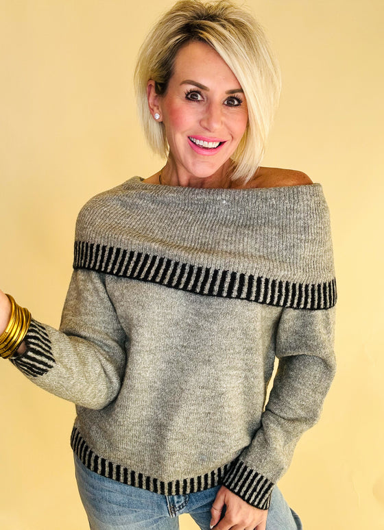 Christmas chic cowl neck sweater