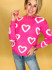 Sweet and chic heart sweater