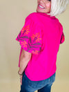 Bahama breeze embroidered top
