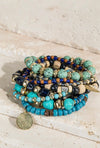 Mixed layered multi bead bracelet