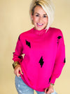 The Gabriella lighting bolt top pink