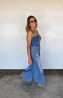  Preorder eta 6/1- denim crush smocked romper
