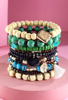  11 strand layered bracelet