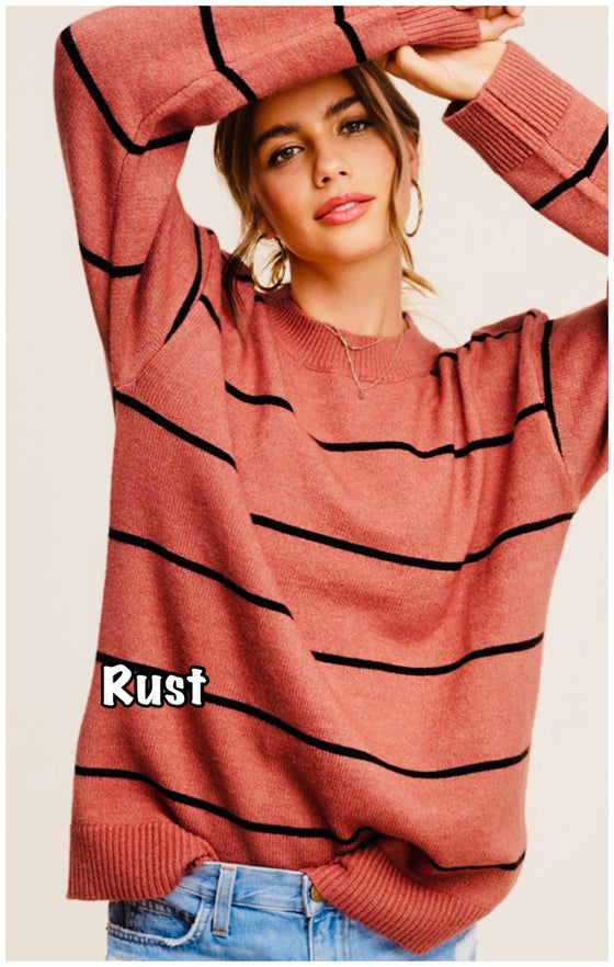 Preorder Ships End of October/ The September Stripe Sweater