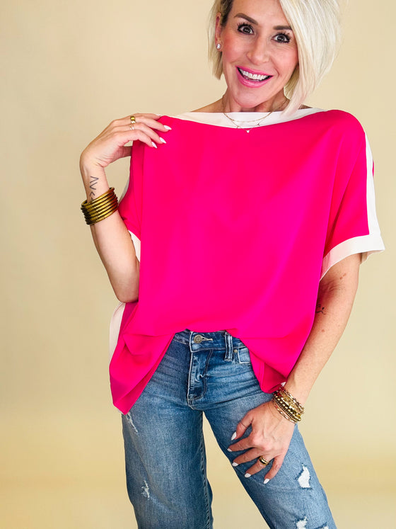 Pretty in pink slinky top