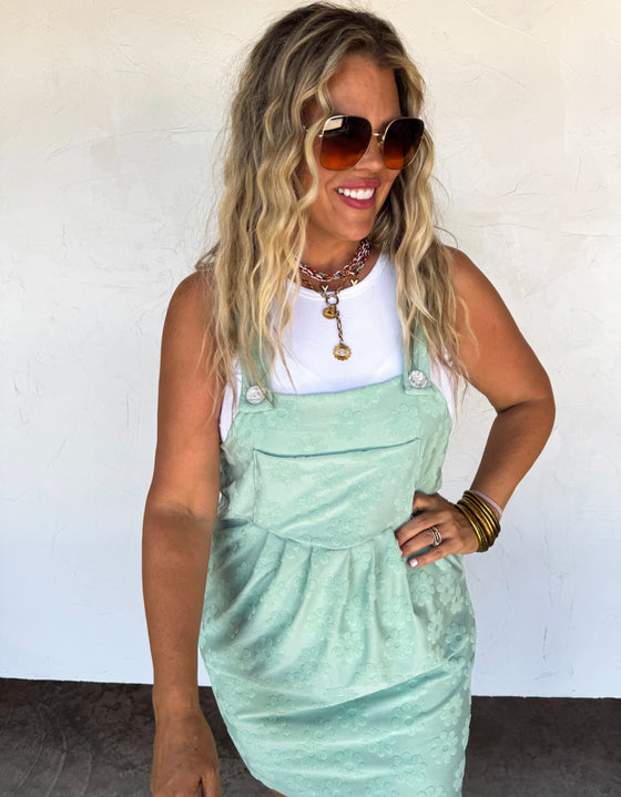 Preorder Eta 6/1- sunshine and daisies overall dress