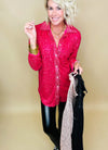 Attention Seeker sequin button top