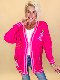 Tinsel trees cardigan