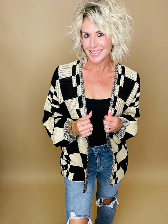 Check you later oversized cardigan