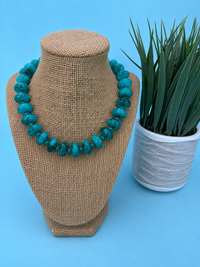 Laguna turquoise blue beaded necklace