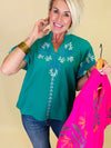 Bahama breeze embroidered top