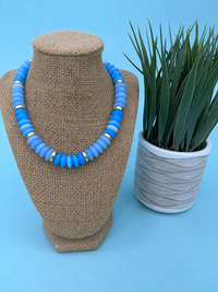 Blue Lagoon beaded necklace