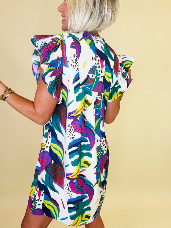 Palm party dress