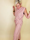 Sunny beach stroll stripe set