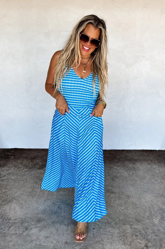 Preorder ETA 6/26- Luciana stripe dress