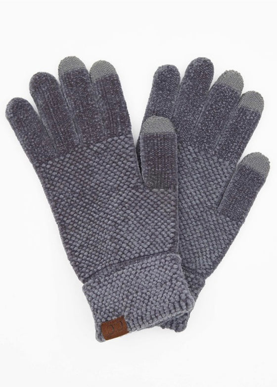 Chenille touch screen gloves