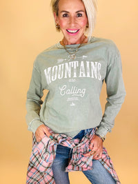 Mountains are calling long sleeve tee
