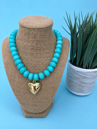 Caribbean heart necklace