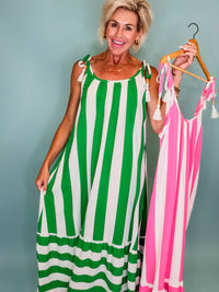 Coral coast maxi dress green/ pink