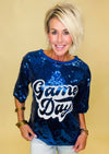 Sequin game day top