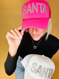 Santa bling trucker hats