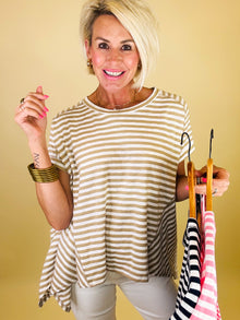  Boardwalk breeze stripe tee