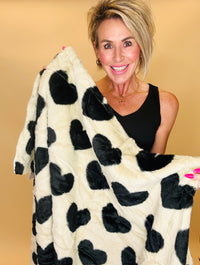Cozy heart blanket
