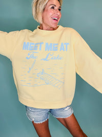 Meet me at the lake mock sweatshirt