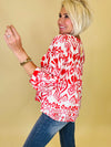 Red, white and chic top