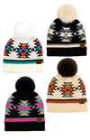 Southwest pom beanie